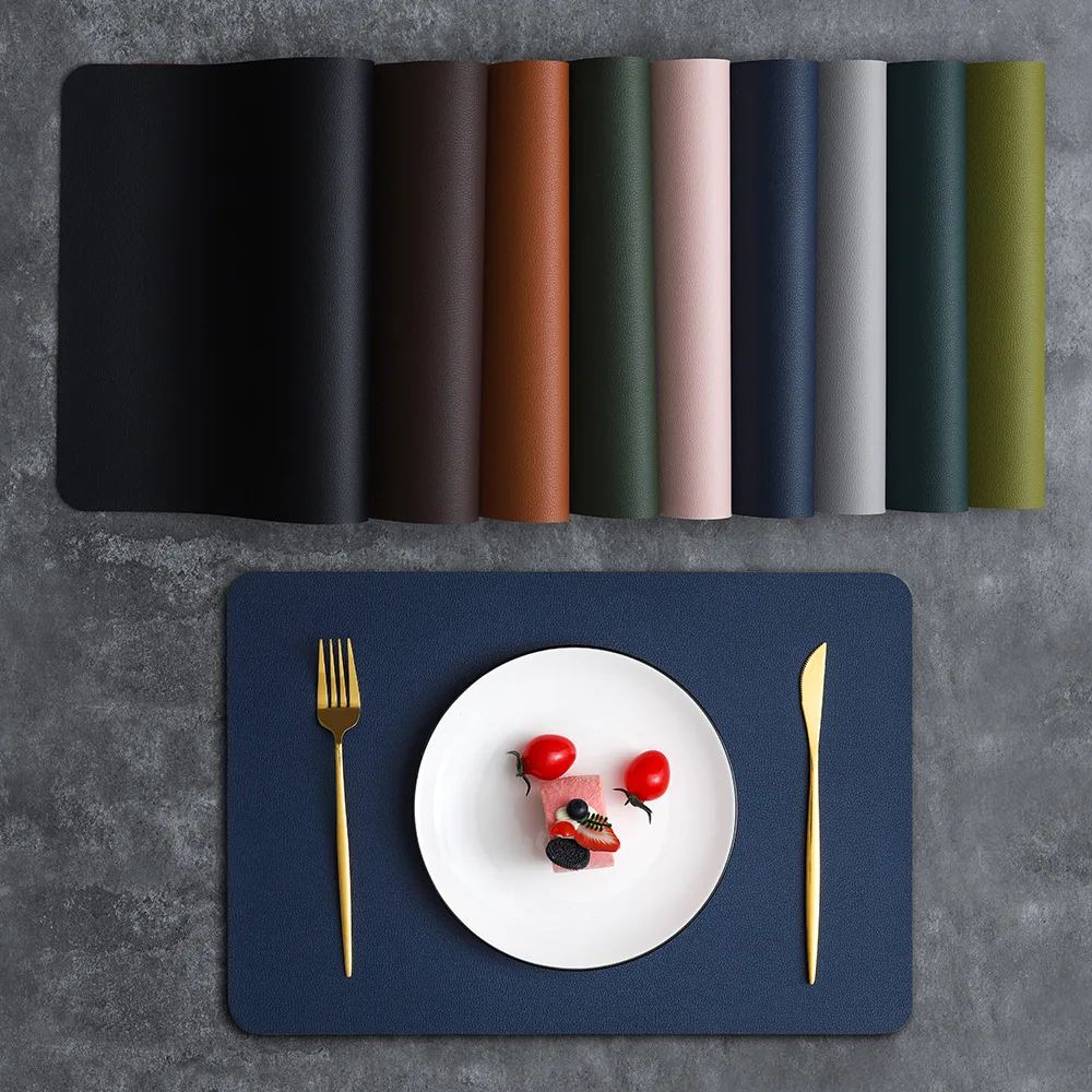 Desk Mat Leather - Manteles Individuales de PVC de Doble