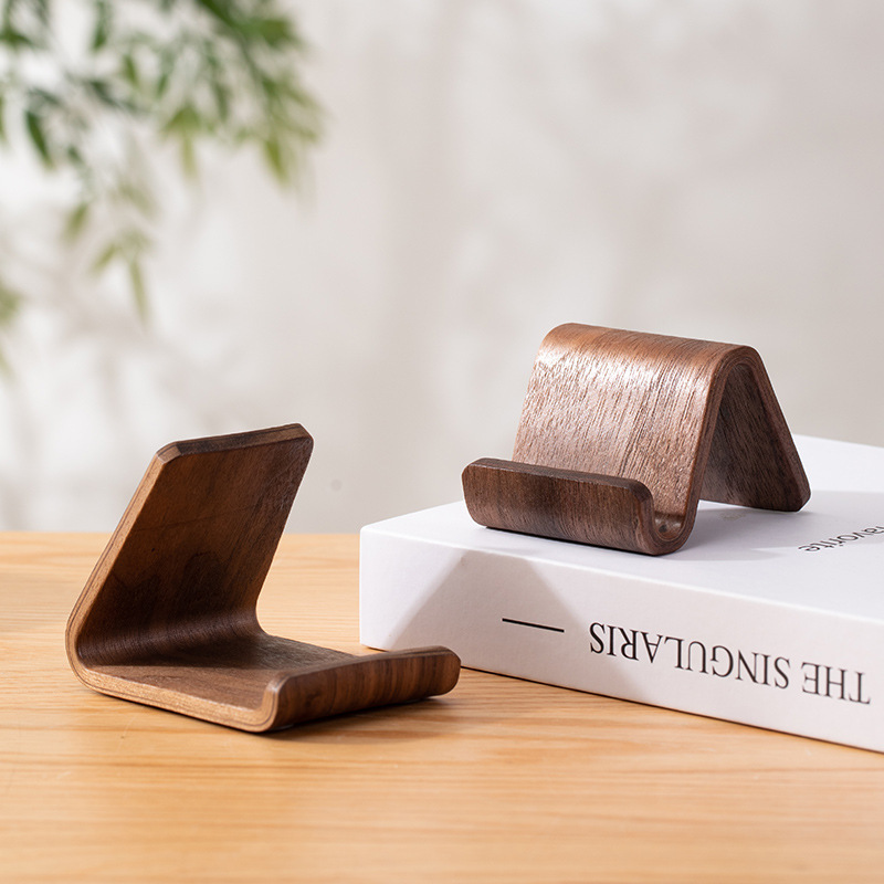 Home Office Call Center - Soporte multifuncional para teléfono de madera