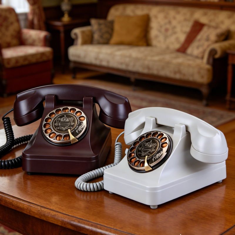Home Office Call Center - Teléfono Fijo Retro Inalámbrico con Tarjeta