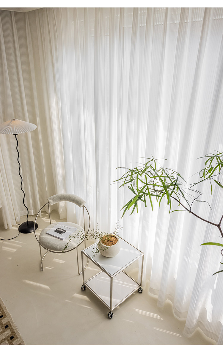 Home Office Ye - Cortinas blancas de fantasía para dormitorio,