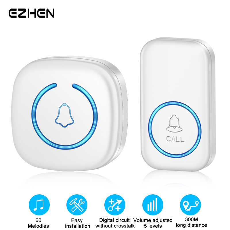 Home Office Call Center - EZHEN-timbre inalámbrico inteligente, timbre de puerta