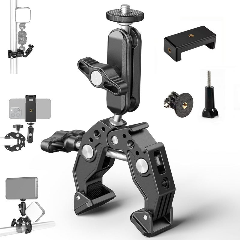 Monitor Arm Dual - Abrazadera Universal de Aluminio con Doble