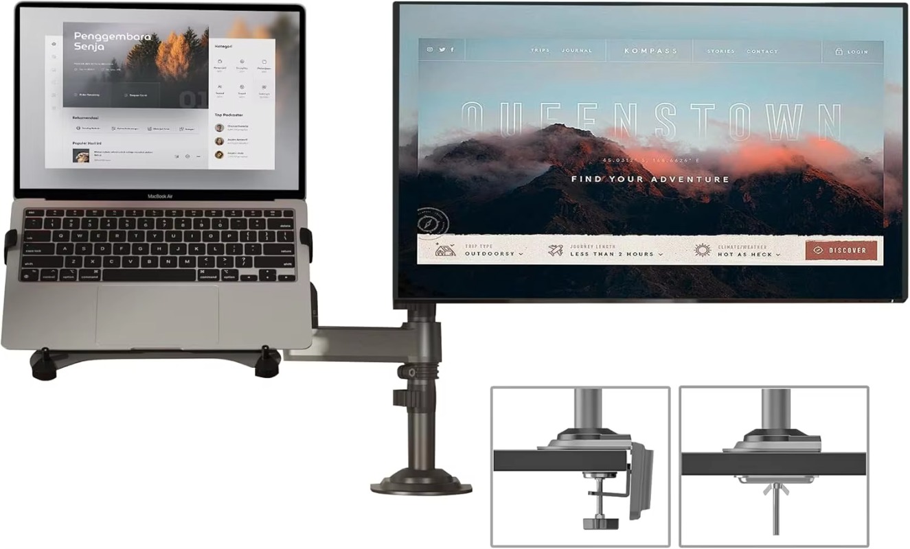 Soporte para portátil combinad - Monitor Arm Dual reseña y precio