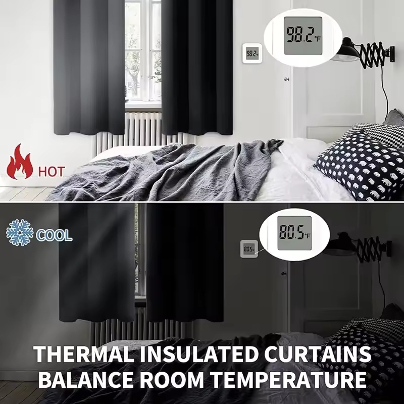 Cortinas Opacas Modernas de Co - Home Office Rate reseña y precio